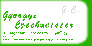 gyorgyi czechmeister business card